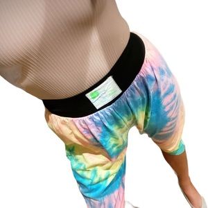 VTG Rainbow Tie-Dye Balloon High Rise Jogger